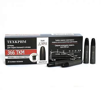 Патрон к.366ТКМ пулевой Дэри 13,5гр Техкрим 1уп/20шт