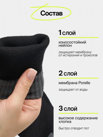 НОСКИ NUCEX СТАНДАРТНЫЕ НМ01 BLACK/GREY