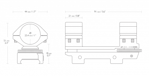 Кронштейн моноблок с выносом на планку wever 30mm kr-1
