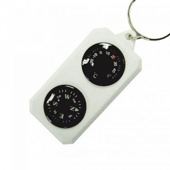 Компас-брелок с термометром