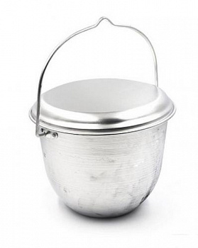 Котелок костровой "СЛЕДОПЫТ" конический, 4,5 л, алюм.