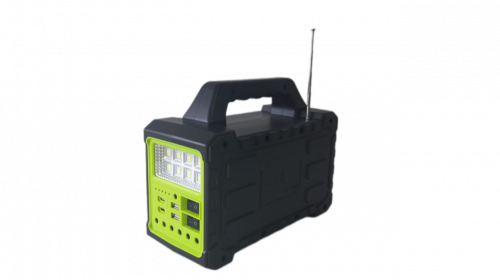 Мобильная сис. освещения CL-3609 (ак.станция с фонарём +4 доп.фонаря, радио)с 4 солн. панелями