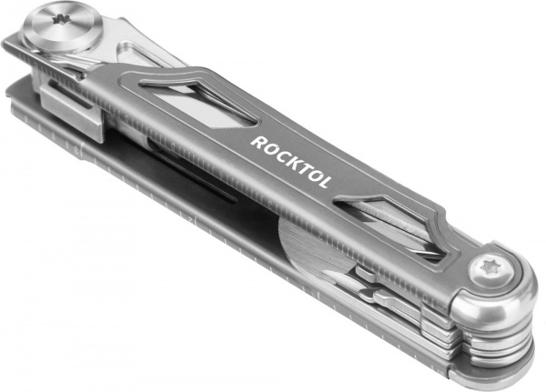Нож-мультитул Rocktol 12 в 1 с титановыми ручками, серый