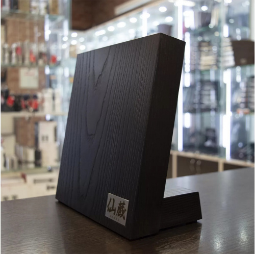 Подставка магнитная вертикальная для 5 ножей (коричневый), ясень, WSM-004