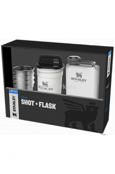 Посуда STANLEY Adventure Набор стопок 0,59ML+ Фляга 0,23L Белый (10-01883-036)