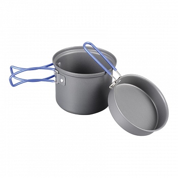Котелок с крышкой-сковородой Tramp анод алюминий