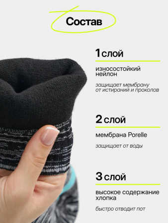 НОСКИ NUCEX СТАНДАРТНЫЕ НМ01 GREY/BLUE