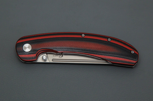 Нож Тунгус, складной ст.AUS-10, рук.G10 (черно-красная)