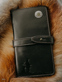 Портмоне (Черный, Охотник с собакой)