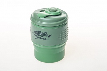 Кружка Tramp силиконовая складная с крышкой (оливковый/зеленый, 350мл)