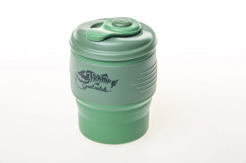 Кружка Tramp силиконовая складная с крышкой (оливковый/зеленый, 350мл)