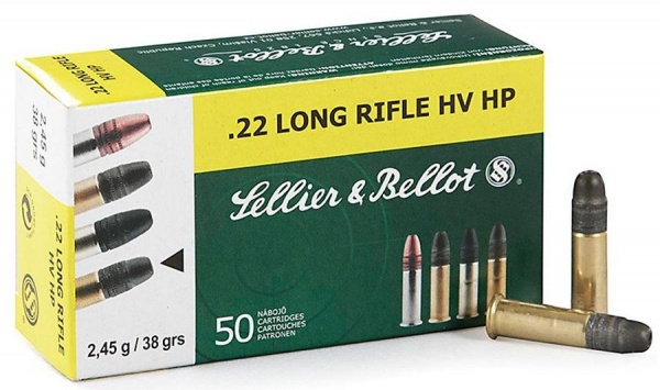 Патрон к.22LR HV HP S&B 1уп/50шт