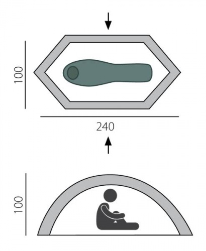 Палатка Bike base Alu BTrace (Зеленый)