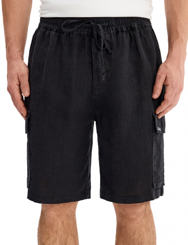ШОРТЫ NORVEG LINEN МУЖСКИЕ CASUAL ЦВЕТ ЧЕРНЫЙ,