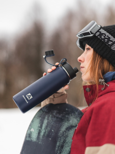 Термос "Арктика" 708-700S синий ( с доп пробкой  с питьевой системой)