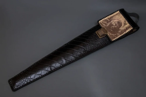 Набор Колчан №1.1 (рукоять граб,лит Разные звери) кожа,рисов.