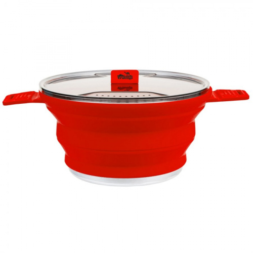 Котелок силиконовый Tramp 2,5л (терракотовый)