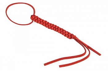 Темляк Квадратный красный (замшевый)