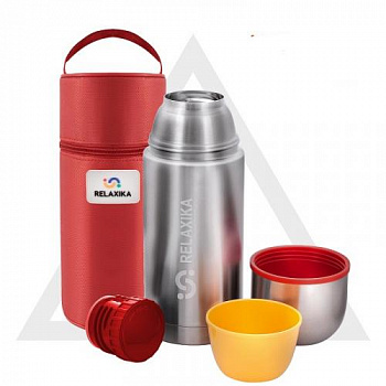 Термос Relaxika 102 (1 литр) в термочехле, стальной