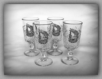 Набор рюмок 51729 "Щучья уха" 4шт. 60мл. Нр51729Щух