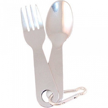 Набор столовых приборов "СЛЕДОПЫТ", на карабине (ложка, вилка)