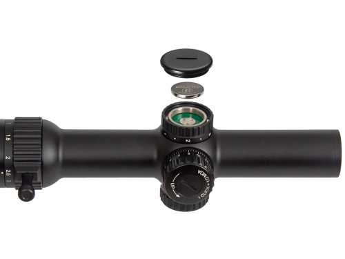 Прицел Gaut Obsidian 1-8x24, сетка 39, SFP, подсветка красная, 30мм, поправки 1/