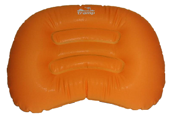 Подушка Tramp надувная под голову (дорожная) TRA-160 (оранжевый/серый)