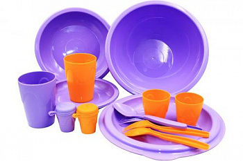 Набор для пикника СЛЕДОПЫТ «Tete-a-Tete» пластик, на 2 персоны, сумка