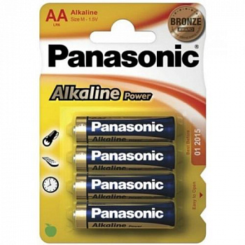 Батарейка Panasonic Alkaline Power LR 6 4xBL Bronze