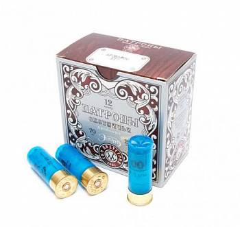 Патрон к.12х70 №3 СКМ 33гр Б/К п.Россия, "Русь" 1уп/25шт
