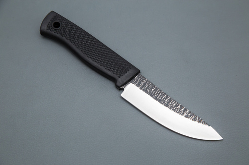Нож Кайман, ст.Х12МФ, след ковки, рук. Elastron (черный)