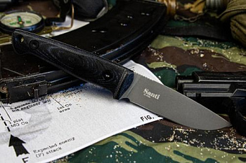 Нож SANTI D2 TW G10-BH LS (TacWash, G10 Black Handle, Leather Sheath) туристичес