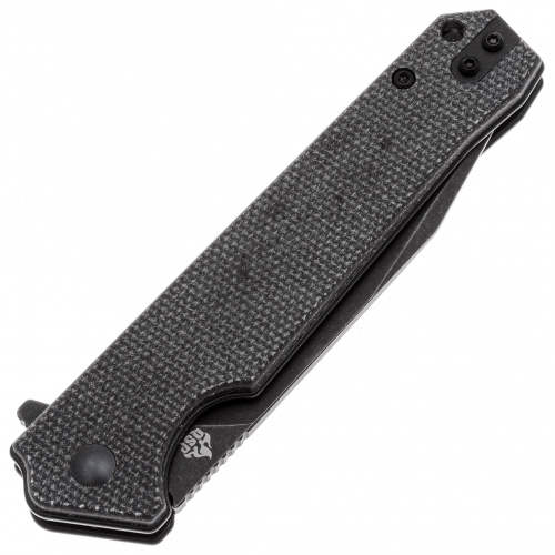 Нож QS111-G2 Mamba V2 -складной, рукоять черная микарта, черный клинок D2