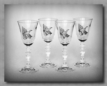 Набор рюмок  40182 "Утиная охота"  4шт. 60мл. Нр40182Уто