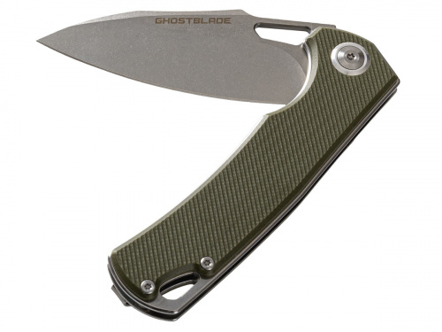 Нож скл GhostBlade Polter, ст D2, 81 мм, G10 олив флип