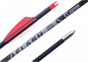 Стрела лучная карбоновая спортивная Centershot Flash 350 оперение Shield 2"