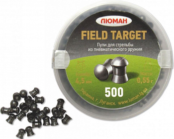 Пуля пневм. "Field Target", 0,55 г. 4,5 мм. (500 шт.) (36 в упаковке)