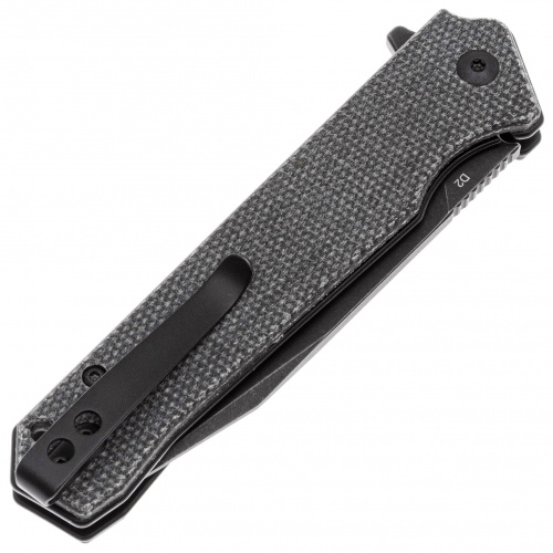 Нож QS111-G2 Mamba V2 -складной, рукоять черная микарта, черный клинок D2