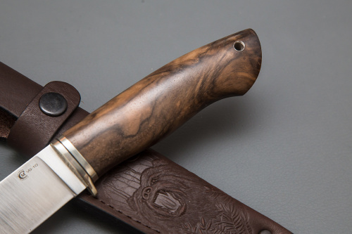 Нож Егерь ,ст.VG-10, лит.мельхиор,орех(кап)