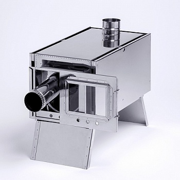 Печь "Экономика Инвент" малая со стац.экран+короб д/камн 330*230*230мм