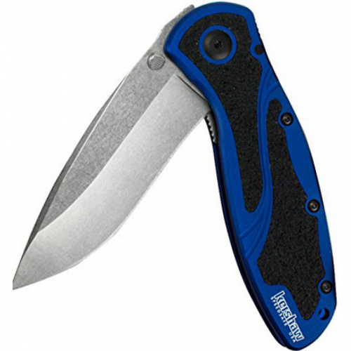 Нож K1670NBSW Blur- склад., алюм ру-ть синяя, кл.Sandvik 14C28N