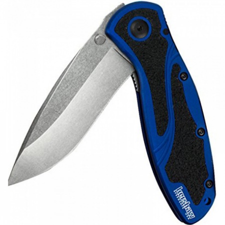 Нож K1670NBSW Blur- склад., алюм ру-ть синяя, кл.Sandvik 14C28N