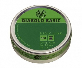 Пуля RWS Diabolo Basic 4,5мм 0.45гр 1уп/500шт