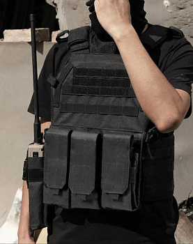 Разгрузка цвет черный (с карманами под плиты) HM-R1