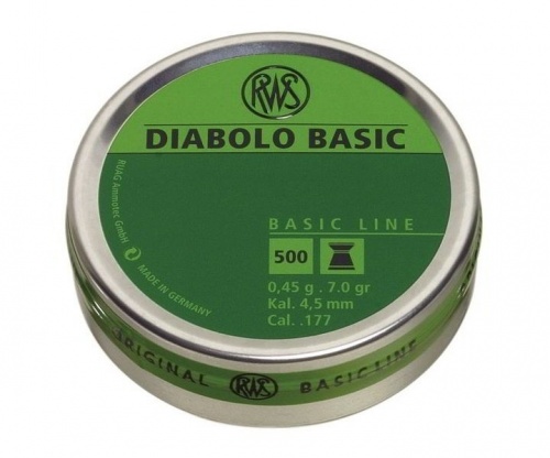 Пуля RWS Diabolo Basic 4,5мм 0.45гр 1уп/500шт