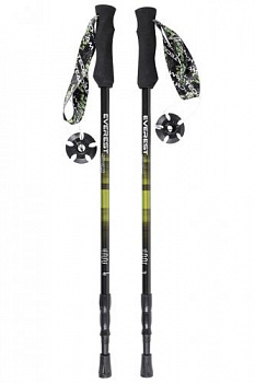 Палки треккинговые Everest Green ручка EVA система Antishook