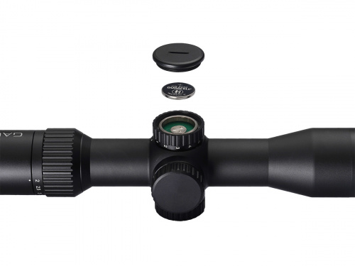 Прицел Gaut Amber 2-8х36, сетка 27, подстветка красная, 30мм,  1/2 МОА