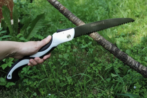 Пила туристическая "СЛЕДОПЫТ-SCOUT" складная, лезвие 24 см, на блистере