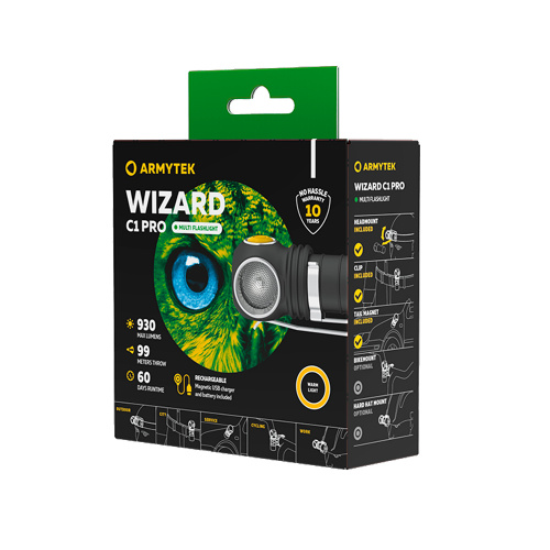 Фонарь Armytek Wizard C1 Pro Magnet USB Теплый