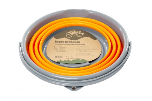 Ведро Tramp складное силиконовое 5л (оранжевый , 5л)